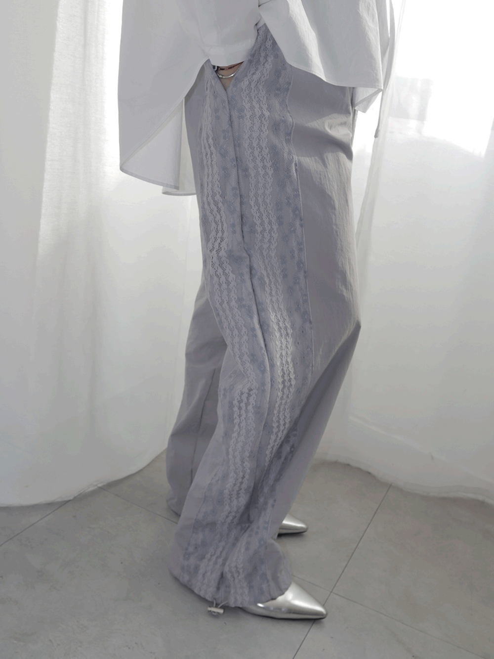 lace nylon string pants